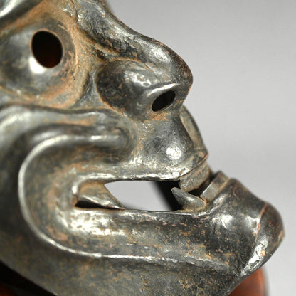 Uchidashi Hand Formed Iron Hannya Demon Mask