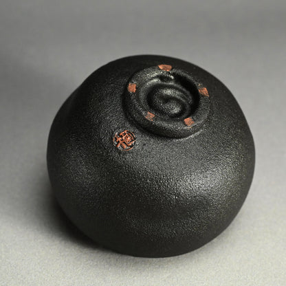 Large Nachi-guro Chawan Tea Bowl ー寒川 栖豊 "紀州焼 茶碗"
