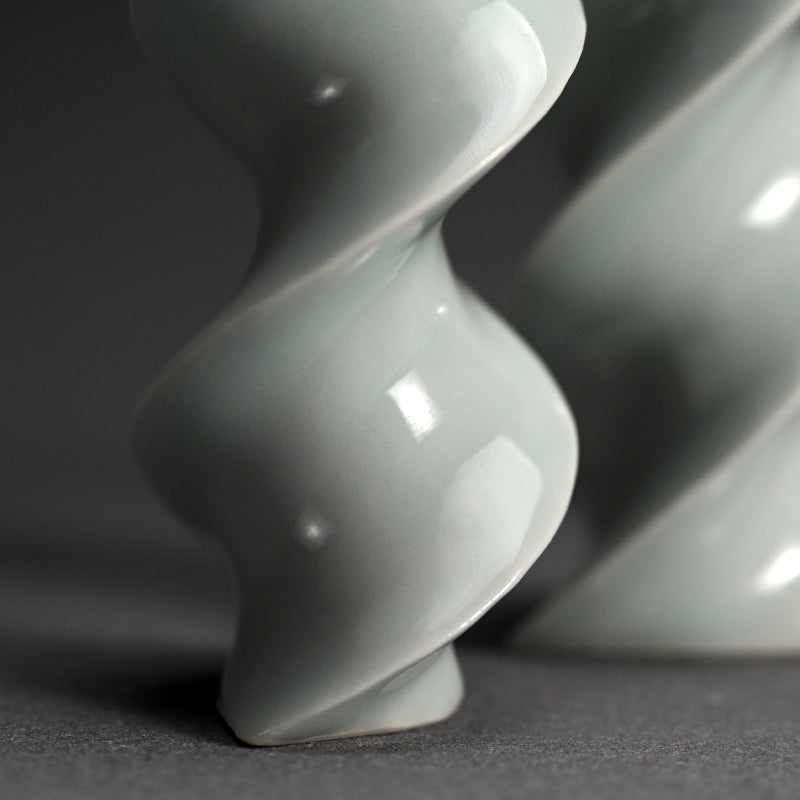 Pair Mentori Covered Vases ー八木 明 “面取り 蓋物”