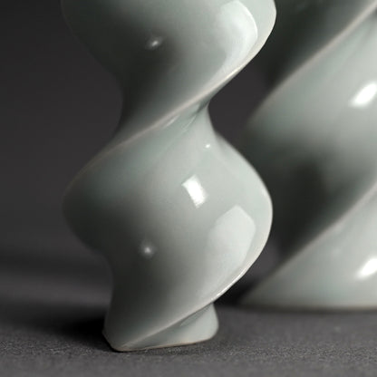 Pair Mentori Covered Vases ー八木 明 “面取り 蓋物”