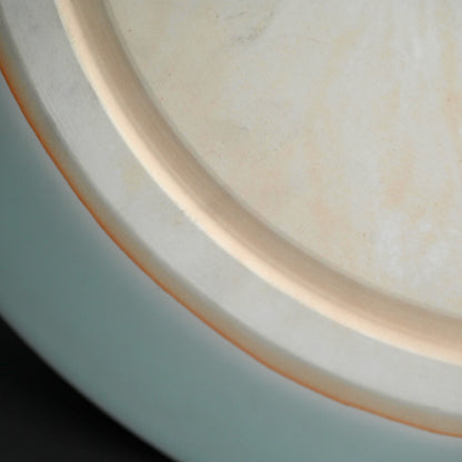 Exquisite Sheer Celadon Disc ー深見 陶治 “翠"