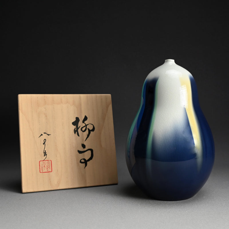 Gourd Shaped Vase ー徳田 順子 (四代 八十吉) “柳雨”