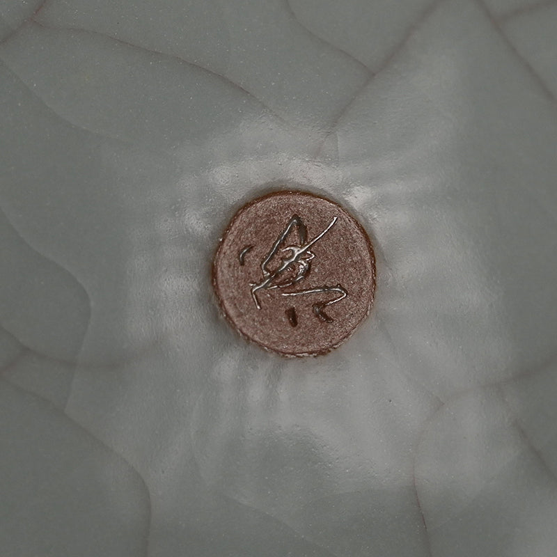 Fine Crackled Celadon Vase ー浦口 雅行 “青瓷双耳花生”