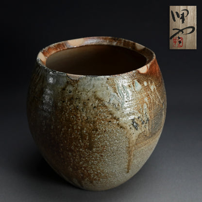 Deep Ash-Blasted Vase ー今井 理佳 “自然釉 鉢”