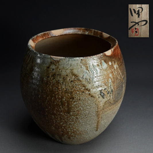 Deep Ash-Blasted Vase ー今井 理佳 “自然釉 鉢”