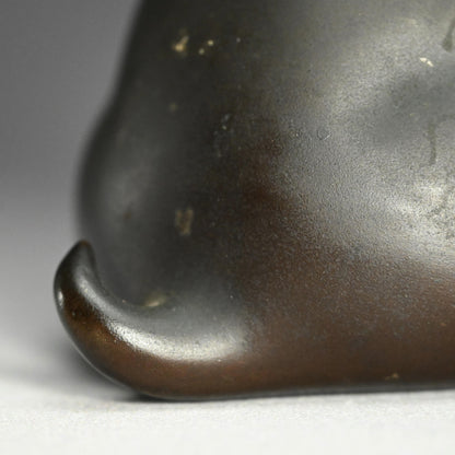 Pair Antique Japanese Bronze Puppies