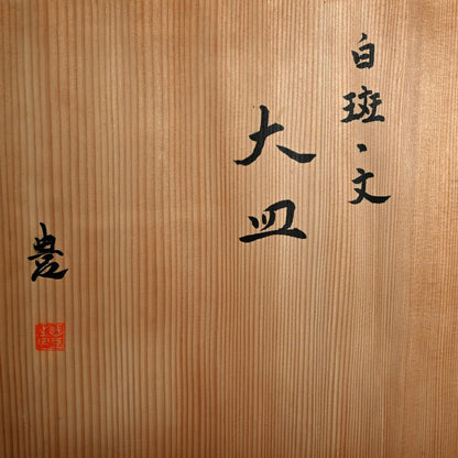 Dramatic Chattered Platter ー近藤 豊 “白班之文 大皿”