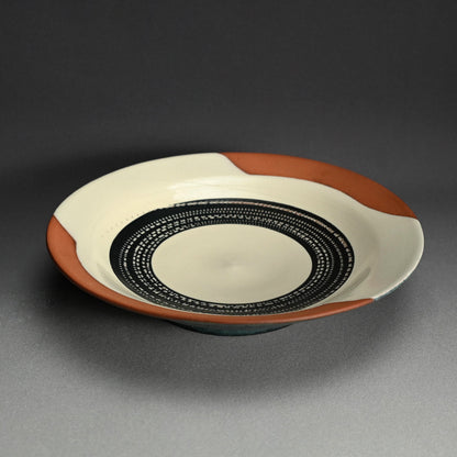 Dramatic Chattered Platter ー近藤 豊 “白班之文 大皿”
