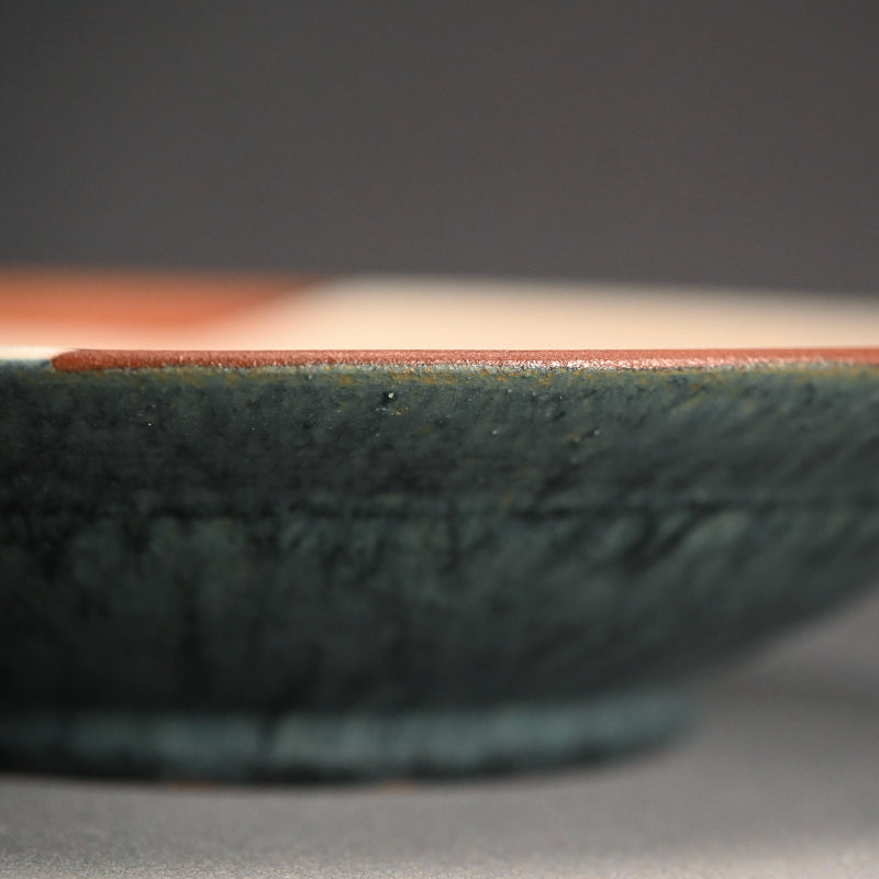 Dramatic Chattered Platter ー近藤 豊 “白班之文 大皿”