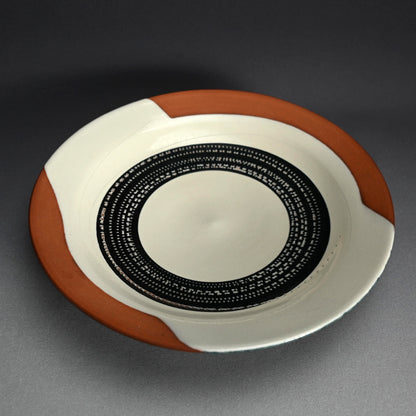 Dramatic Chattered Platter ー近藤 豊 “白班之文 大皿”