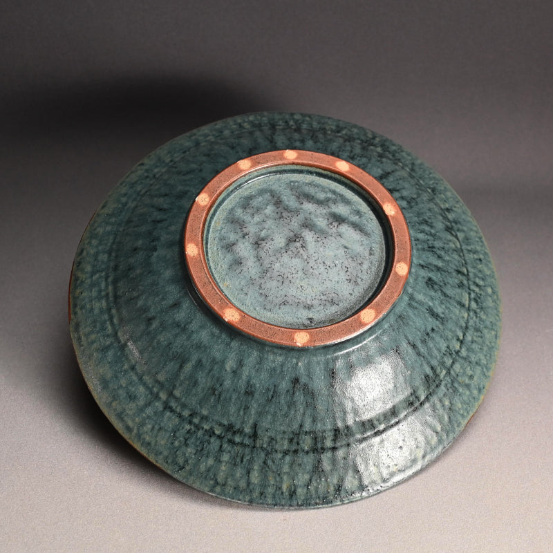 Dramatic Chattered Platter ー近藤 豊 “白班之文 大皿”