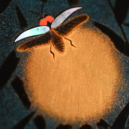 Lacquer Poem Card Box, Fireflies ー吉田 宗閑 “漆蛍蒔絵 色紙筥 壱”