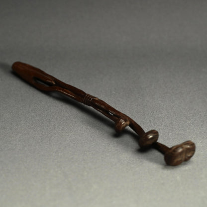 Antique Japanese Wood Carving, Reishi Mushroom Cluster