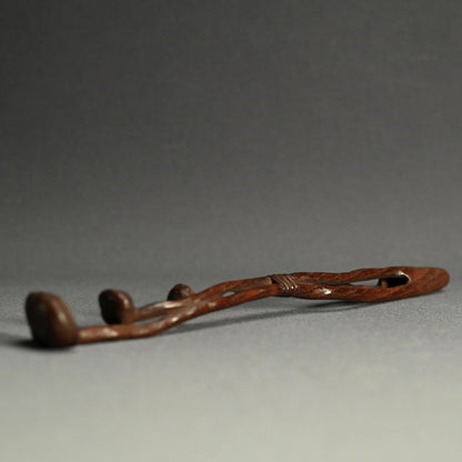 Antique Japanese Wood Carving, Reishi Mushroom Cluster