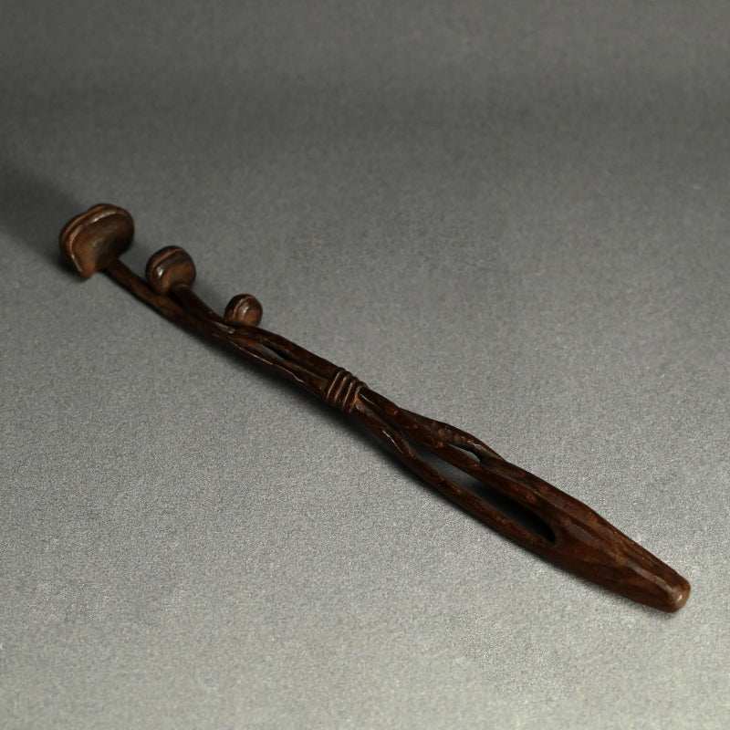 Antique Japanese Wood Carving, Reishi Mushroom Cluster