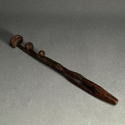 Antique Japanese Wood Carving, Reishi Mushroom Cluster