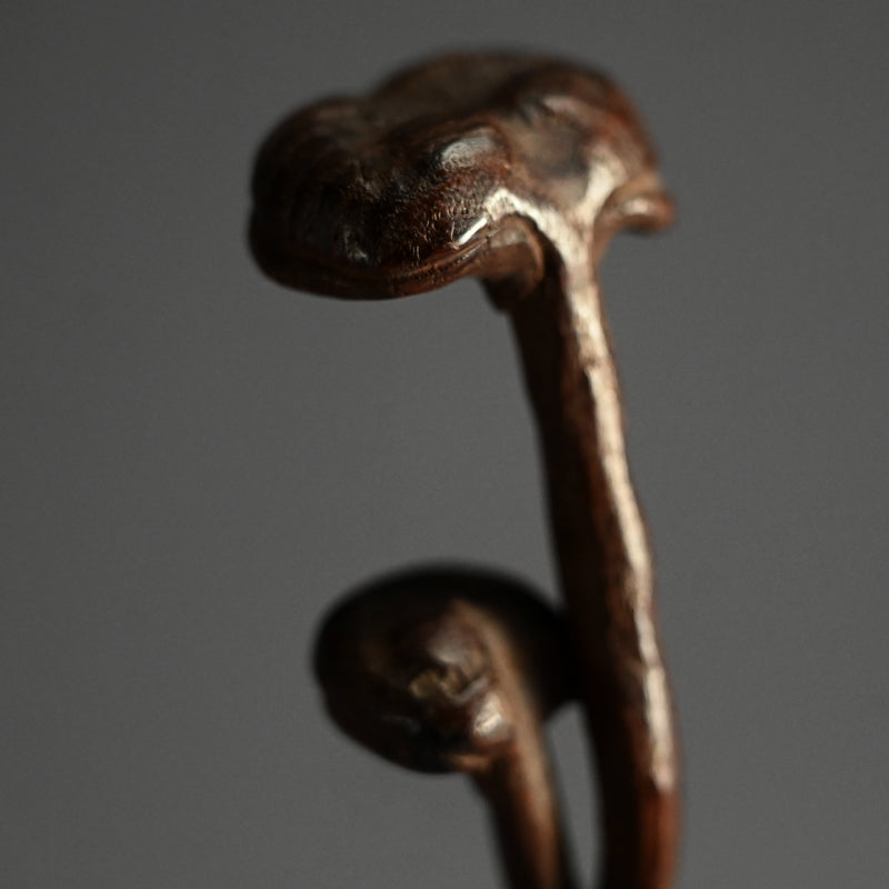 Antique Japanese Wood Carving, Reishi Mushroom Cluster