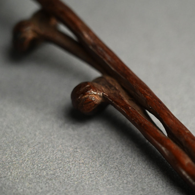 Antique Japanese Wood Carving, Reishi Mushroom Cluster