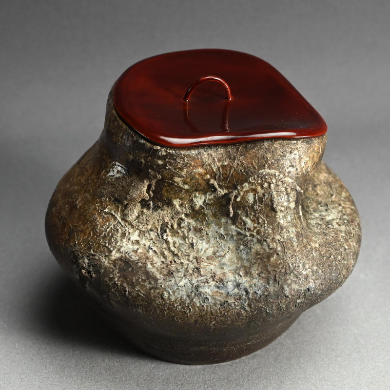 Antique Japanese Warped Bizen Tea Room Mizusashi