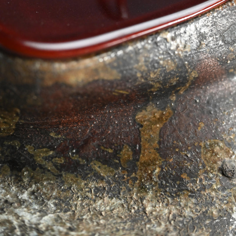 Antique Japanese Warped Bizen Tea Room Mizusashi