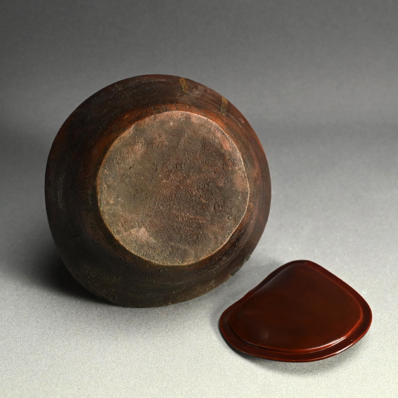 Antique Japanese Warped Bizen Tea Room Mizusashi