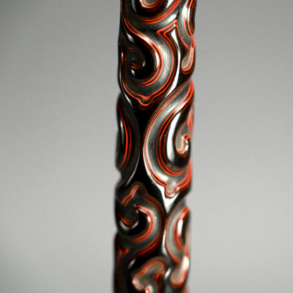 Carved Lacquer Kozutsu Incense Case by Chikusen