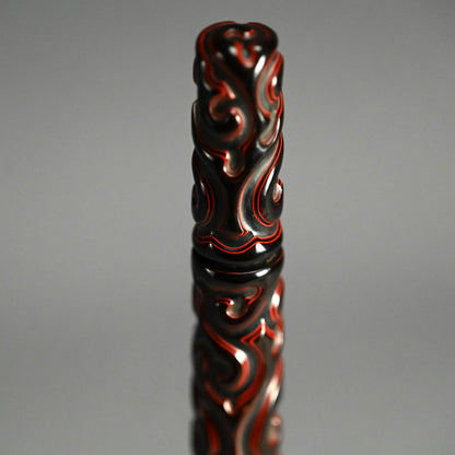 Carved Lacquer Kozutsu Incense Case by Chikusen