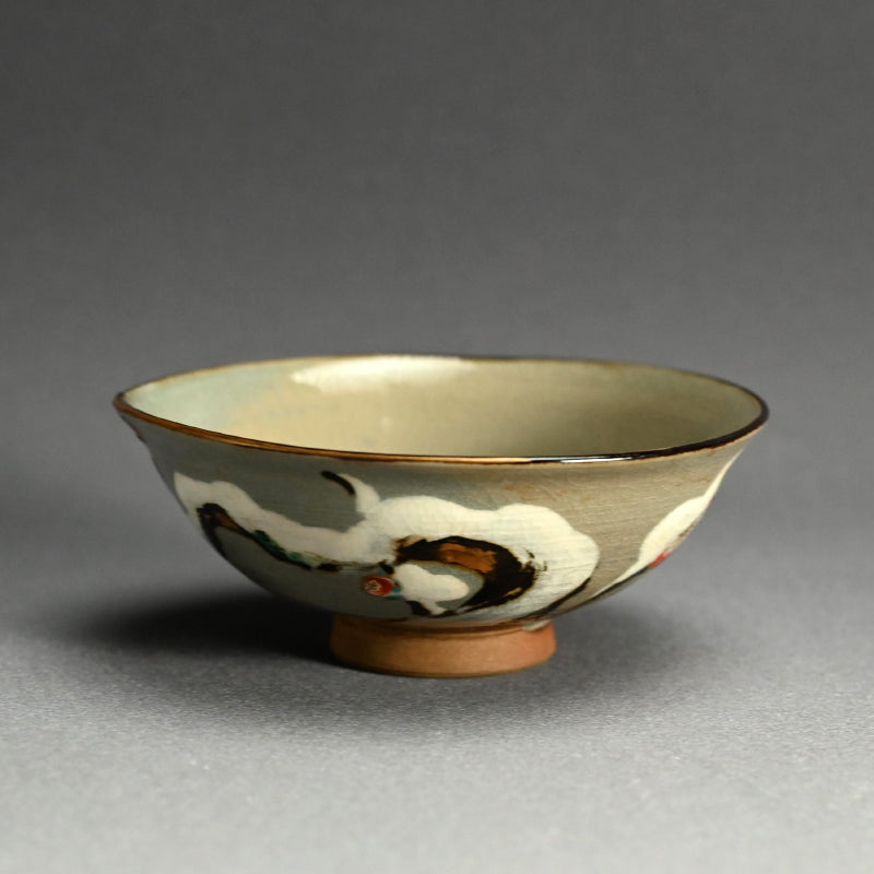 Chawan Tea Bowl ー宮川 (真葛) 香山 “雪中梅畫 茶碗”