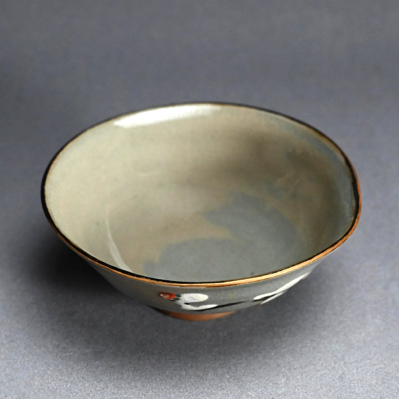 Chawan Tea Bowl ー宮川 (真葛) 香山 “雪中梅畫 茶碗”