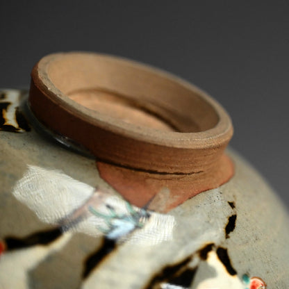 Chawan Tea Bowl ー宮川 (真葛) 香山 “雪中梅畫 茶碗”