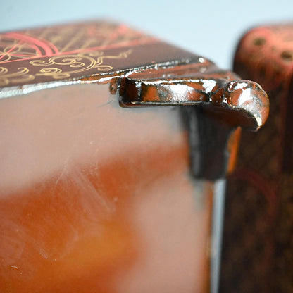 Toyoraku Yaki Lacquered Ceramic Jubako Stacking Box ー豊楽焼重箱