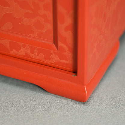 Engraved Cinnabar Lacquer Kikyoku Sencha Tea Cabinet ー朱毛彫器局