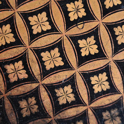 17th c. Tri-legged Antique Japanese Lacquer Tray with Gold Design ー時代蒔絵香盆