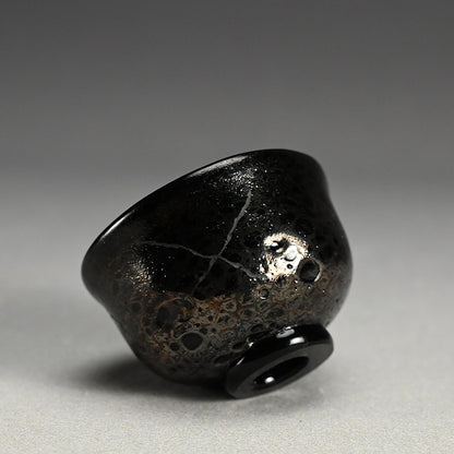 Very Rare Glass Guinomi Sake Cup ー鯉江 良二 “一寸口出手出 盃”