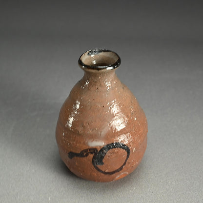 E-Karatsu Tokkuri Sake Flaskー中川 自然坊 “絵唐津徳利”