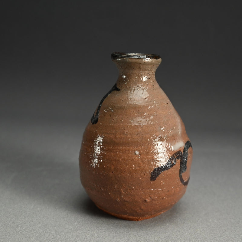 E-Karatsu Tokkuri Sake Flaskー中川 自然坊 “絵唐津徳利”