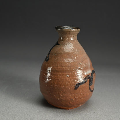 E-Karatsu Tokkuri Sake Flaskー中川 自然坊 “絵唐津徳利”