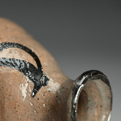 E-Karatsu Tokkuri Sake Flaskー中川 自然坊 “絵唐津徳利”