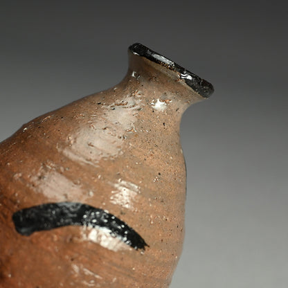 E-Karatsu Tokkuri Sake Flaskー中川 自然坊 “絵唐津徳利”