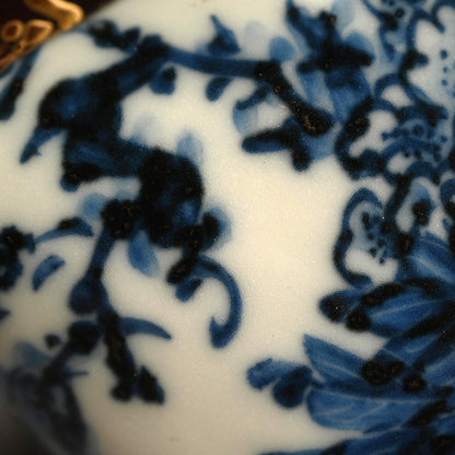 Gold-Lacquered Peach-Shaped Porcelain Container