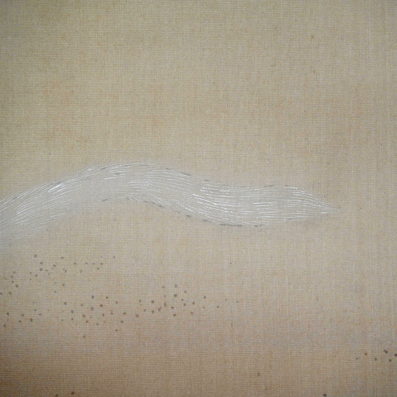 Antique Japanese Scroll, Cat ー幸松 春浦 “閑庭永日圖”