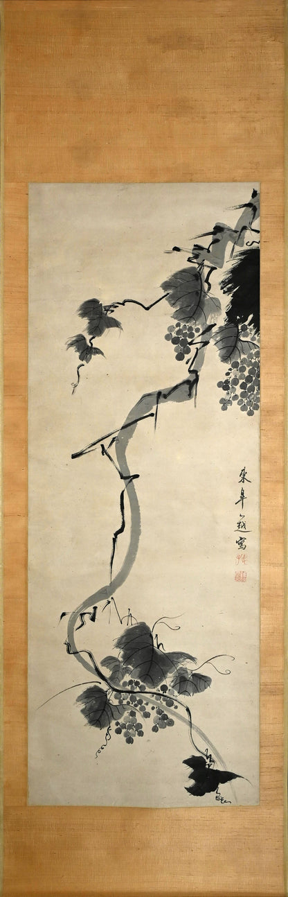 17th c. Grapes by Chinese Obaku Priest ー東皐 心越