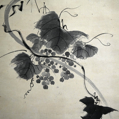 17th c. Grapes by Chinese Obaku Priest ー東皐 心越