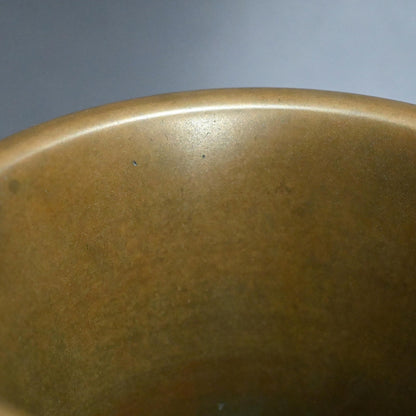 Superb Bronze Vase ー中川 浄益, 瑞翁宗左 "花入 波銀象嵌"