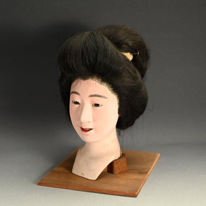 Stunning! Antique Japanese Iki Ningyo Head