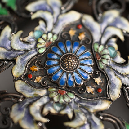 Meiji Period Satsuma Incense Burner ー薩摩錦手 人物風景文六角香炉