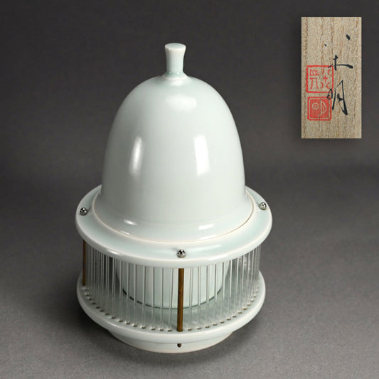 Sencha Porcelain Tea Cup Set ー八木 明 “蓋物付 煎茶碗”