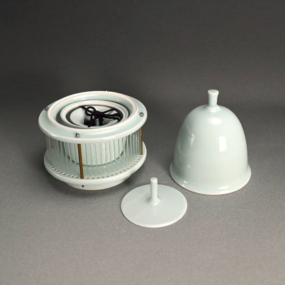 Sencha Porcelain Tea Cup Set ー八木 明 “蓋物付 煎茶碗”