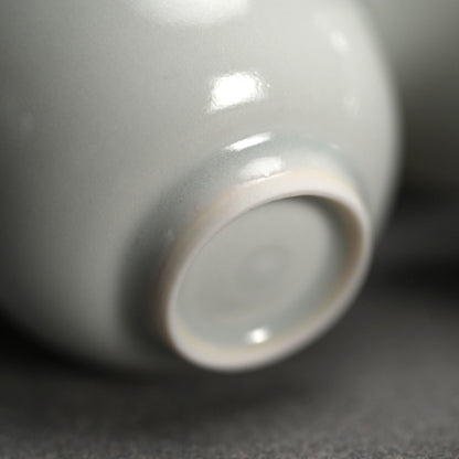 Sencha Porcelain Tea Cup Set ー八木 明 “蓋物付 煎茶碗”