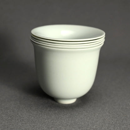Sencha Porcelain Tea Cup Set ー八木 明 “蓋物付 煎茶碗”